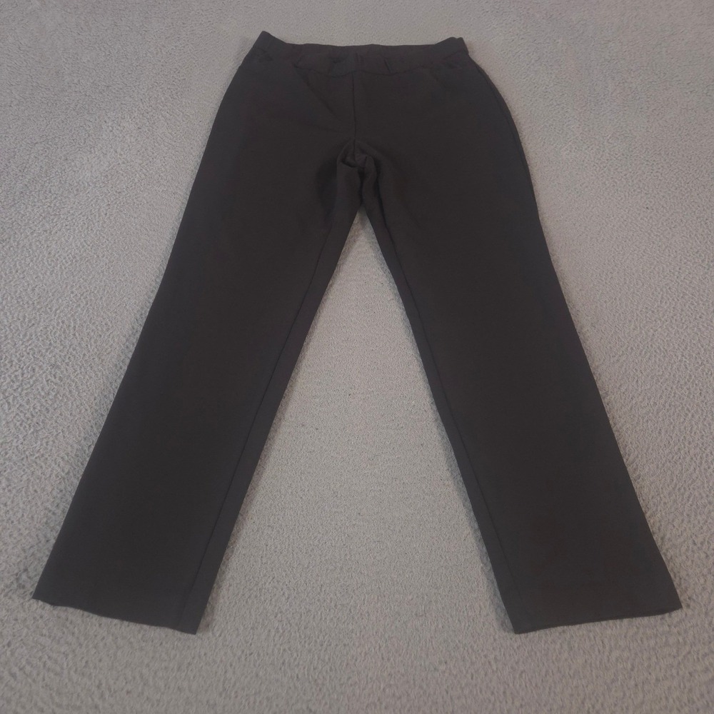 J.Jill Pants Womens M Brown Ponte Slim-Leg Rayon Blend Stretch Pull On Comfort
